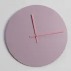 Moderne rosa runde Wanduhr Made in Italy - Imalia Viadurini