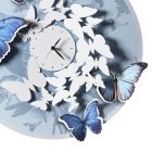 Uhr mit Schmetterlingsdekoration in verschiedenen Ausführungen, hergestellt in Italien – Manschettenknöpfe Viadurini