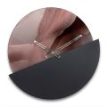 50 cm grüne, bedruckte Wanduhr aus gegossenem Methacrylat, hergestellt in Italien - Viridea