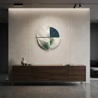 Bedruckte Methacrylat-Wanduhr mit geometrischen Formen, hergestellt in Italien - Lumea Viadurini