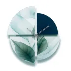 Bedruckte Methacrylat-Wanduhr mit geometrischen Formen, hergestellt in Italien - Lumea Viadurini