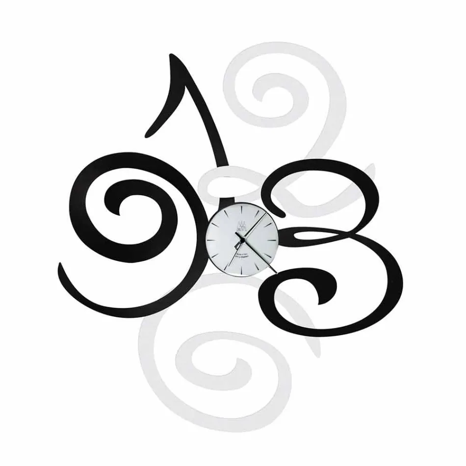 Design Wanduhr aus farbigem Eisen Made in Italy - Fiordaliso Viadurini