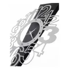 Eisen-Wanduhr mit Ausrufezeichen, hergestellt in Italien – Hand Viadurini