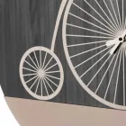 Runde Wanduhr aus Holz mit Dekorationen in 2 Ausführungen - Byko Viadurini