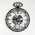 Moderne runde Wanduhr aus farbigem Eisen Made in Italy - Cherry Viadurini