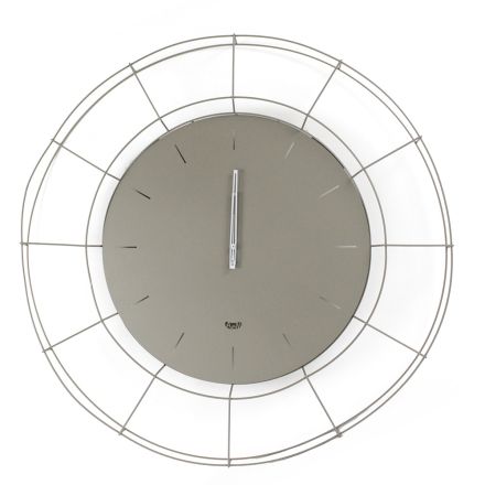 Moderne Wanduhr Adalgiso aus farbigem Stahl, hergestellt in Italien Viadurini