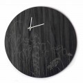 Moderne runde Design Holzwanduhr und Lasergravur - Florinto