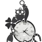 Runde Design-Wanduhr aus Eisen mit Fortuna-Dekorationen - Tibio Viadurini