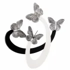 Designer Wanduhr Elfenbein / Schwarz handgefertigt in Italien Zenia Viadurini