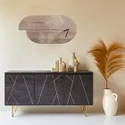 Holzuhr mit Reiher-Aufdruck, hergestellt in Italien – Palau Viadurini