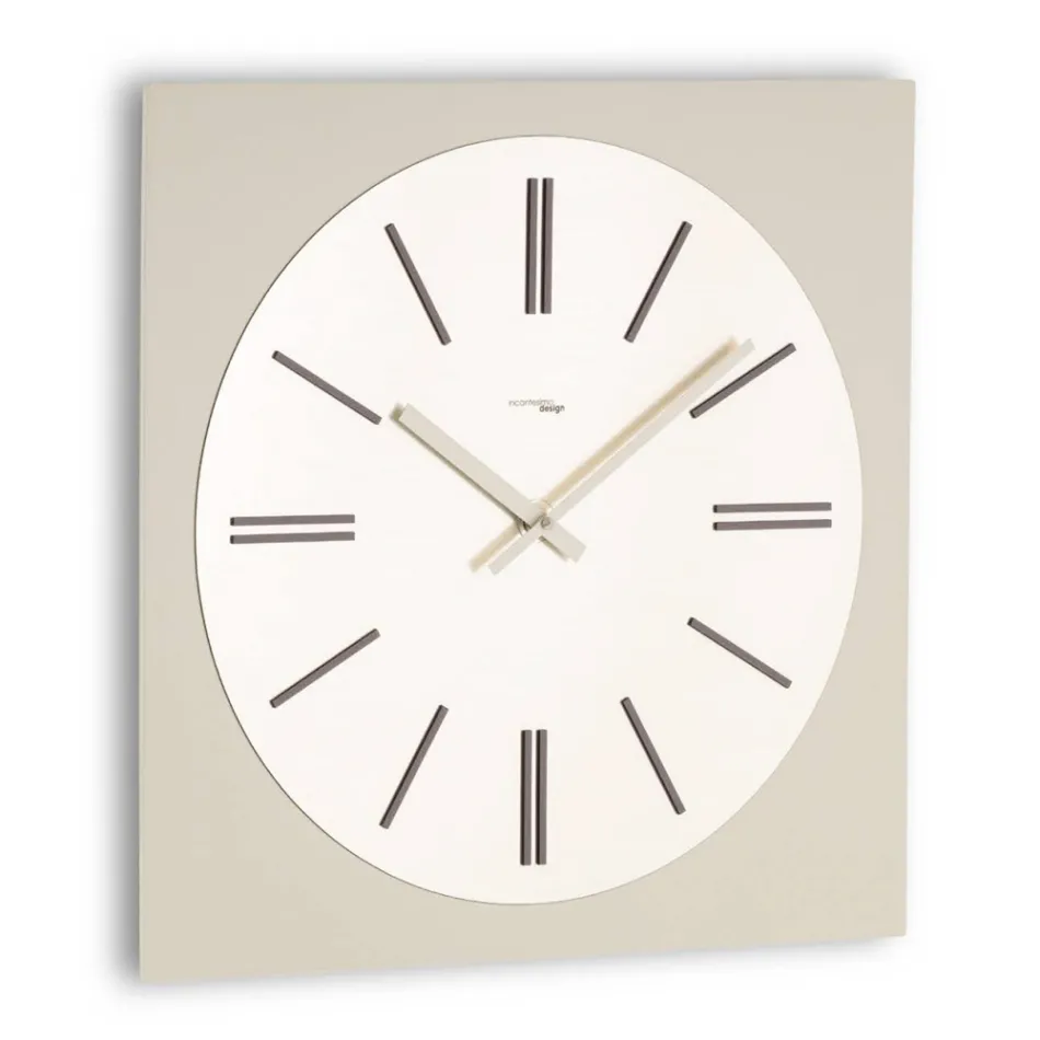 Mit High-Tech-Werkzeugen geschnittene Wanduhr, hergestellt in Italien – stolz Viadurini