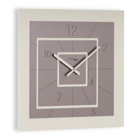 Quadratische Uhr aus halbgeschäumtem PVC mit hoher Dichte, hergestellt in Italien – kreativ Viadurini
