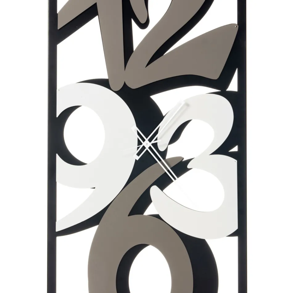 Uhr aus Eisen mit großen Zahlen, hergestellt in Italien – Aquarium Viadurini