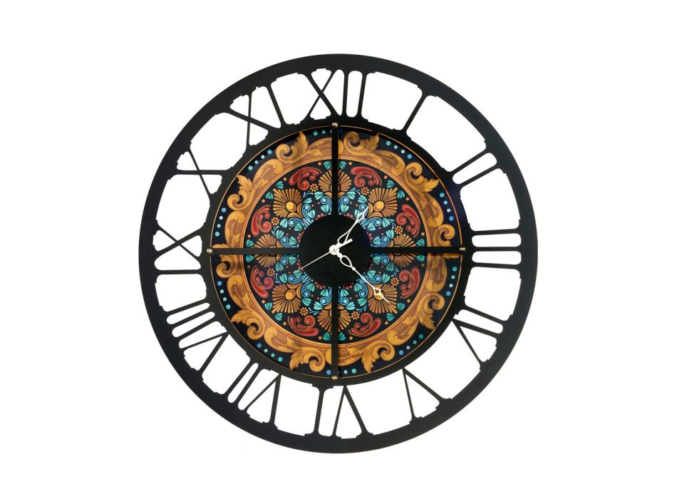 Uhr aus Eisen in 3 verschiedenen Ausführungen, hergestellt in Italien – Weizen Viadurini