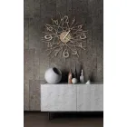 Runde Eisen Design Wanduhr Made in Italy - Kombo Viadurini