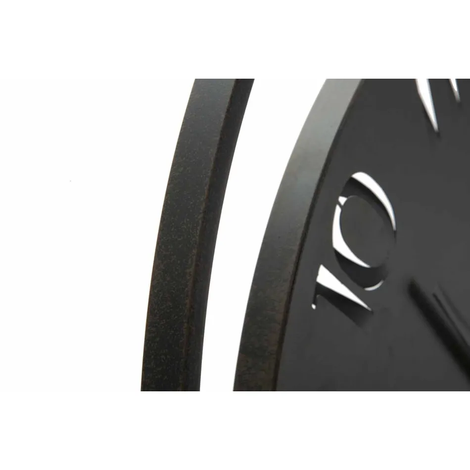 Runde Wanduhr Durchmesser 60 cm Modernes Eisen - Beatrix Viadurini