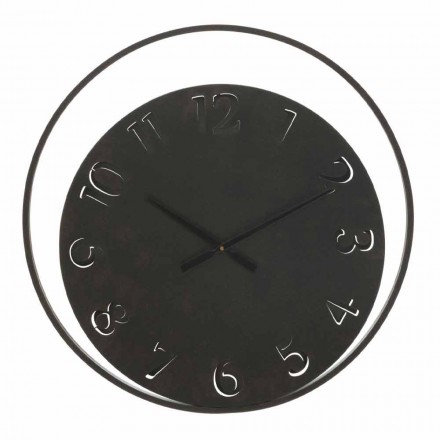 Runde Wanduhr Durchmesser 60 cm Modernes Eisen - Beatrix Viadurini
