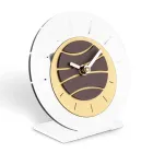 Runde Tischuhr aus transparentem Methacrylat, hergestellt in Italien – Seltsam Viadurini