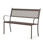 Stapelbare Außenbank aus verzinktem Stahl Made in Italy - Celia Viadurini