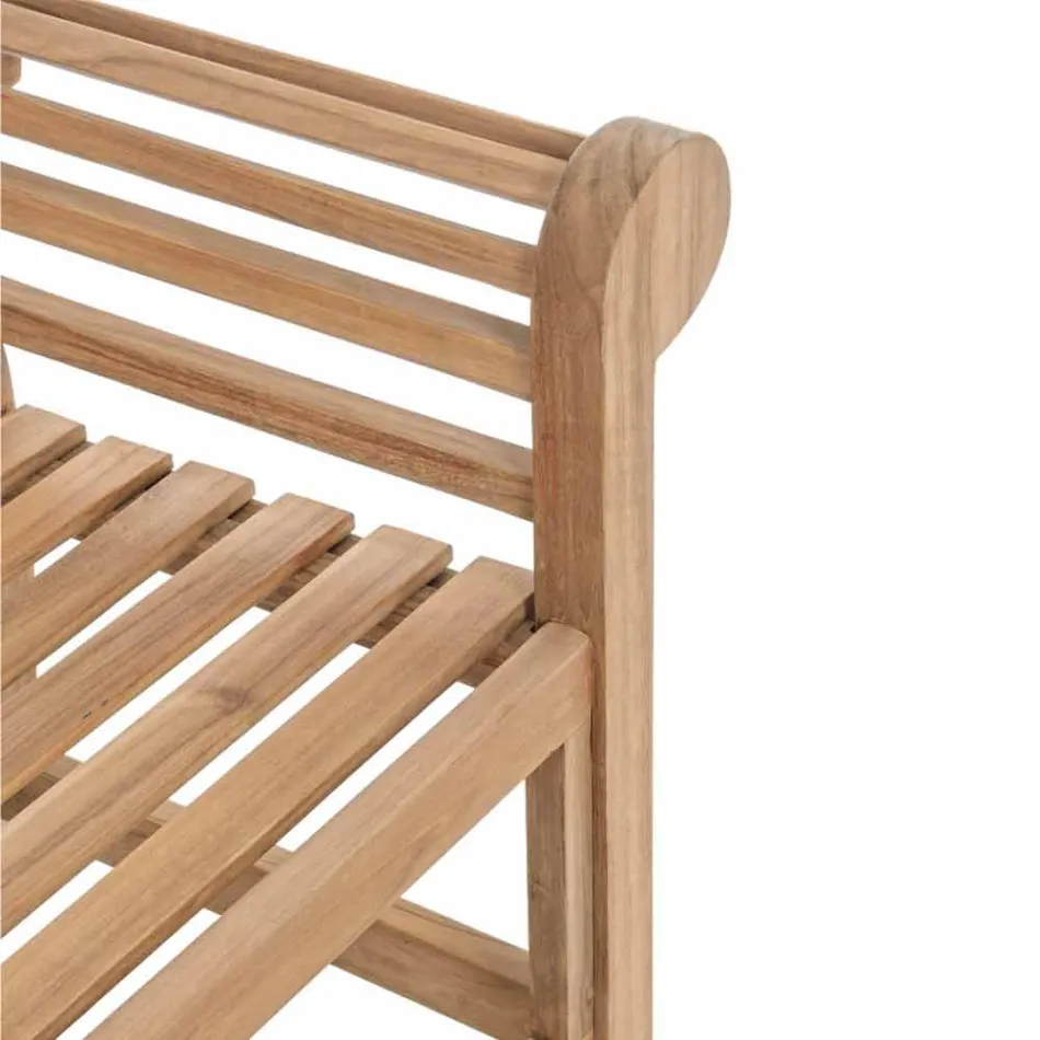 Gartenbank aus Teakholz mit rustikalem Design - Simonia Viadurini