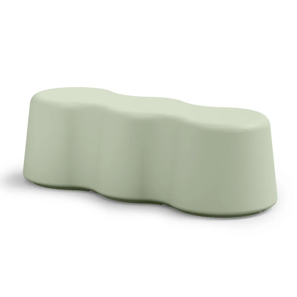 Gewellte Innenbank aus farbigem Polyethylen Made in Italy - Marion Viadurini