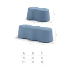 Gewellte Innenbank aus farbigem Polyethylen Made in Italy - Marion Viadurini