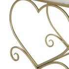 Bank aus Goldeisen mit gepolsterter und mit Stoff bezogener Sitzfläche - Alchimia Viadurini