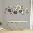 Bank aus Goldeisen mit gepolsterter und mit Stoff bezogener Sitzfläche - Alchimia Viadurini