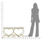 Bank aus Goldeisen mit gepolsterter und mit Stoff bezogener Sitzfläche - Alchimia Viadurini