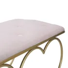 Bank aus Goldeisen mit gepolsterter und mit Stoff bezogener Sitzfläche - Alchimia Viadurini