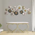 Bank aus Goldeisen mit gepolsterter und mit Stoff bezogener Sitzfläche - Alchimia Viadurini