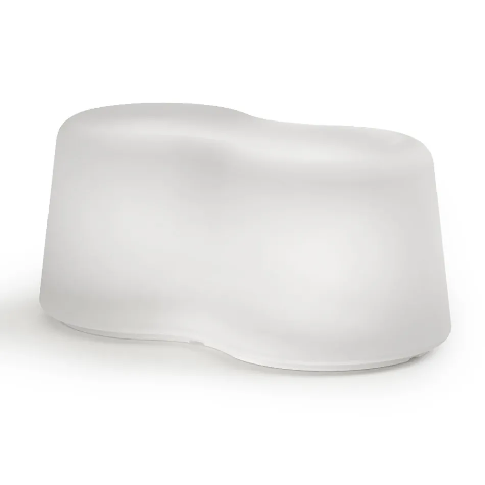 Gewellte Außenbank aus Polyethylen Made in Italy - Brenda Viadurini