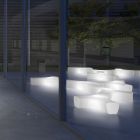 Leuchtende Gartenbank aus Polyethylen mit LED Made in Italy - Galatea Viadurini