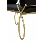 Rechteckige Bank im modernen Design aus Eisen, MDF und Stoff - Harding Viadurini