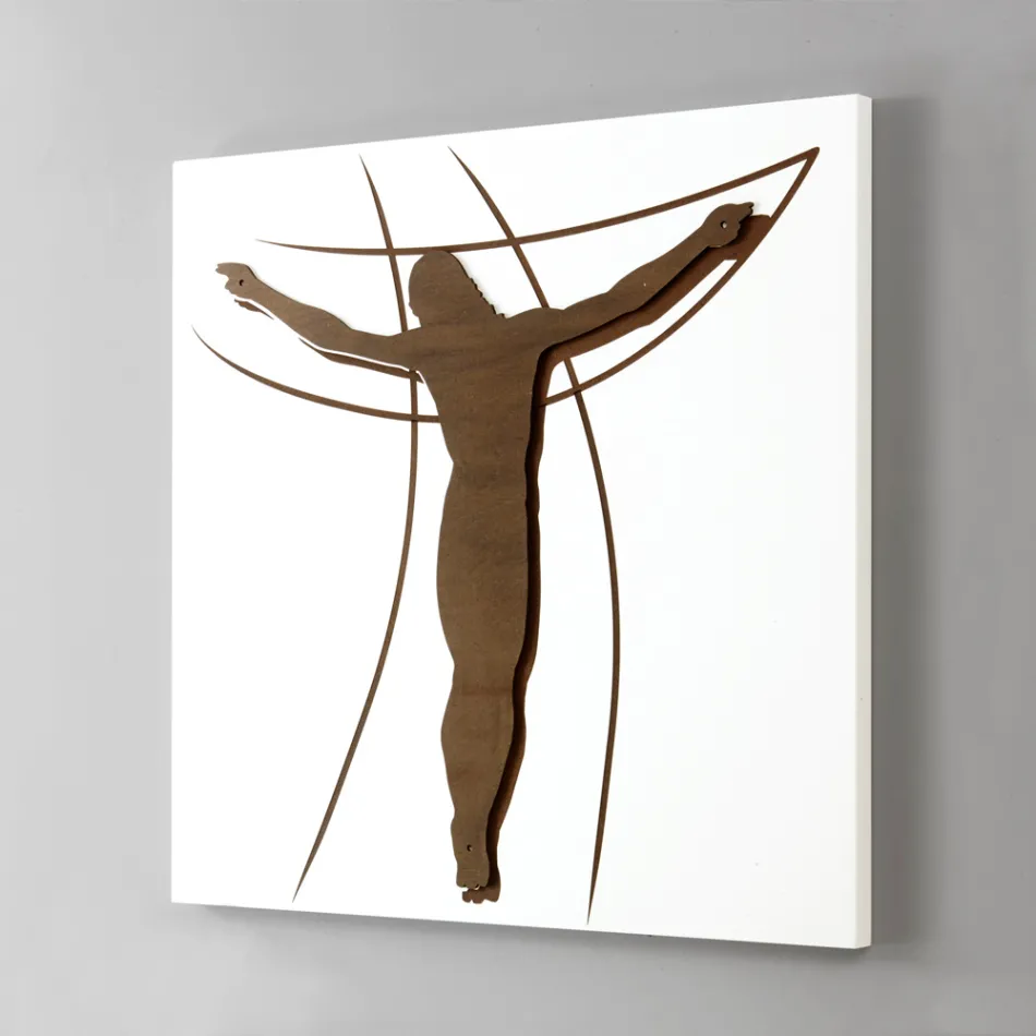 Lasergravierte Tafel mit Darstellung der Leidenschaft, hergestellt in Italien – Ersilia Viadurini