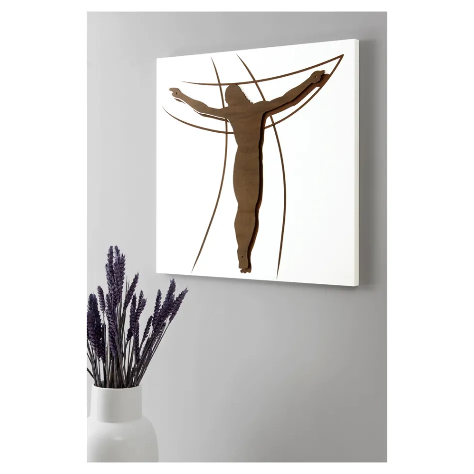 Lasergravierte Tafel mit Darstellung der Leidenschaft, hergestellt in Italien – Ersilia Viadurini