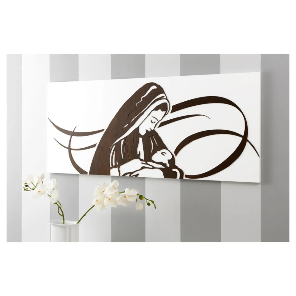 Tafel mit Lasergravur, die die in Italien hergestellte Mutter darstellt – Chiyo Viadurini