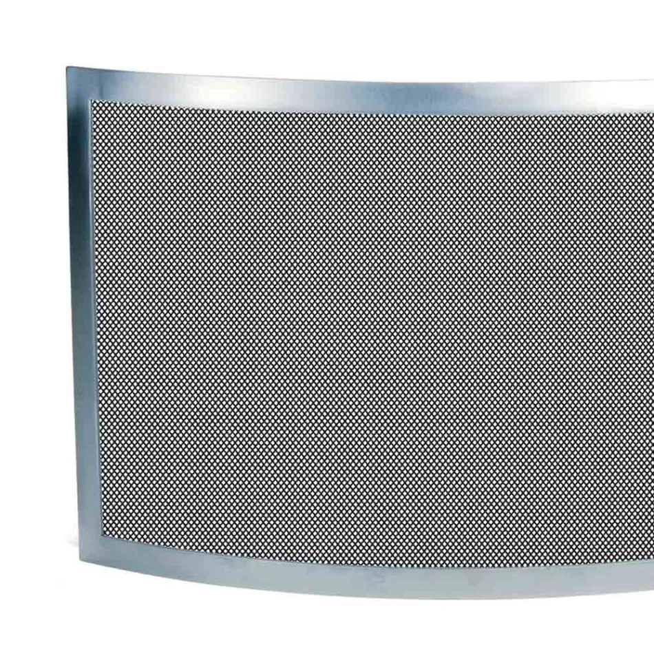 Funkenfänger mit schwarzem Netz und gebogenem Stahl, hergestellt in Italien – Saphir Viadurini