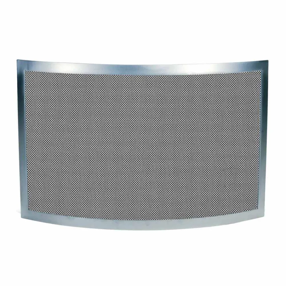 Funkenfänger mit schwarzem Netz und gebogenem Stahl, hergestellt in Italien – Saphir Viadurini