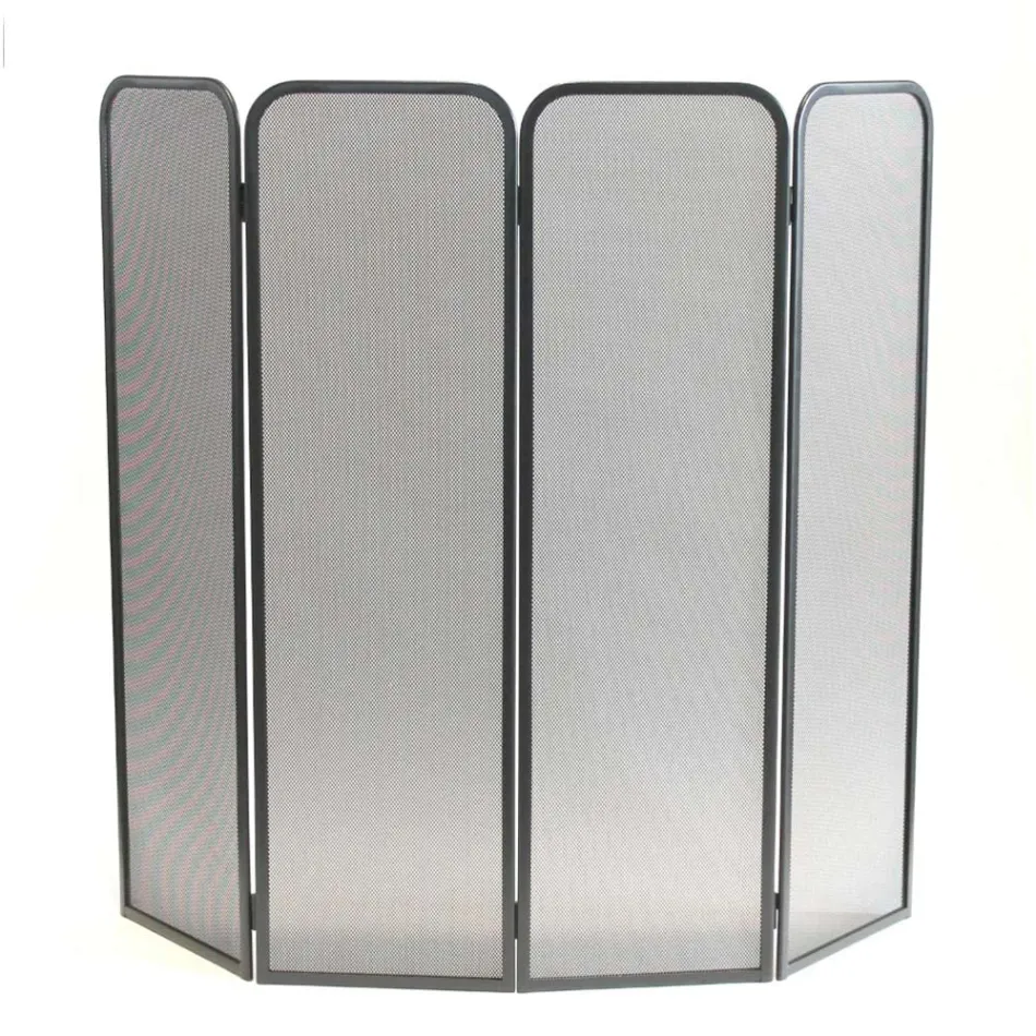 Herdschutz mit 4 Türen aus schwarz lackiertem Stahl, hergestellt in Italien – Kiwi Viadurini