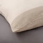 Bettbezug-Set aus 90 % Baumwolle und 10 % Leinen mit 1 Kissenbezug Made in Italy - Nestle Viadurini