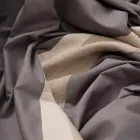 Bettbezug-Set aus 90 % Baumwolle und 10 % Leinen mit 2 Kissenbezügen Made in Italy - Nestle Viadurini