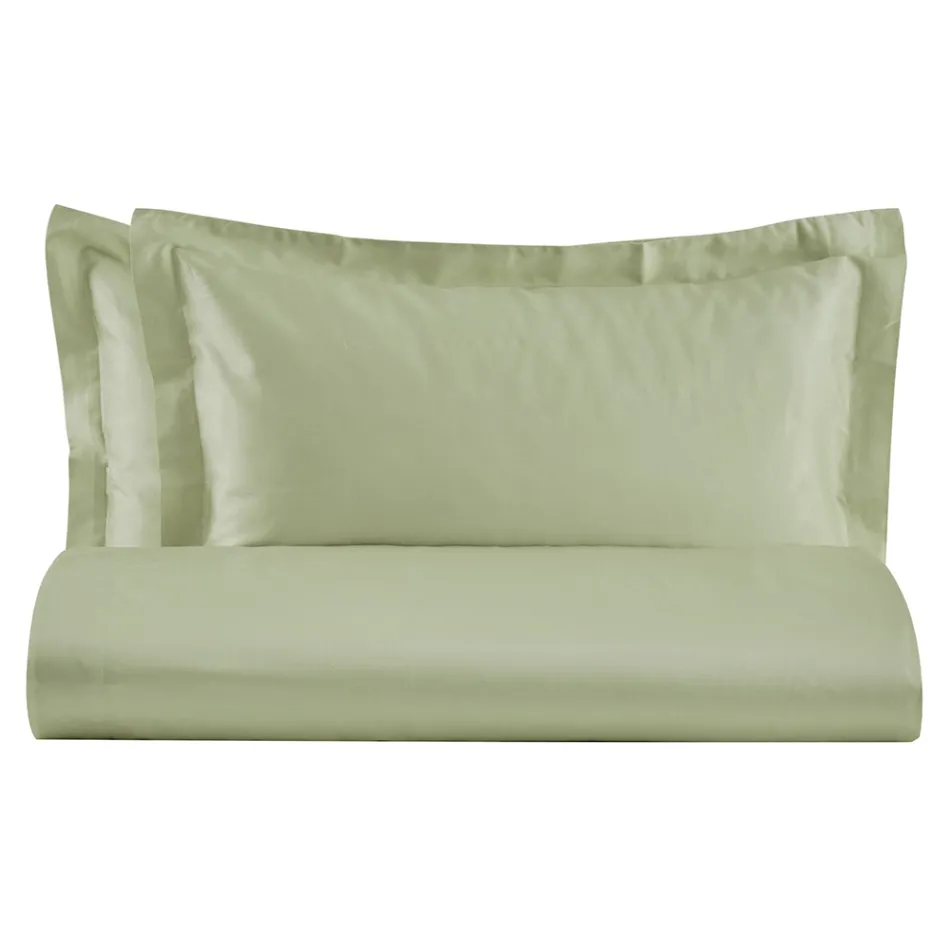 Doppelbettbezug-Set aus 100 % Baumwollsatin, hergestellt in Italien – Fluffy Viadurini