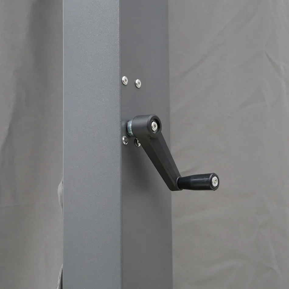 Pegola 3x4 m aus anthrazit lackiertem Aluminium mit Kurbel - Levante Viadurini