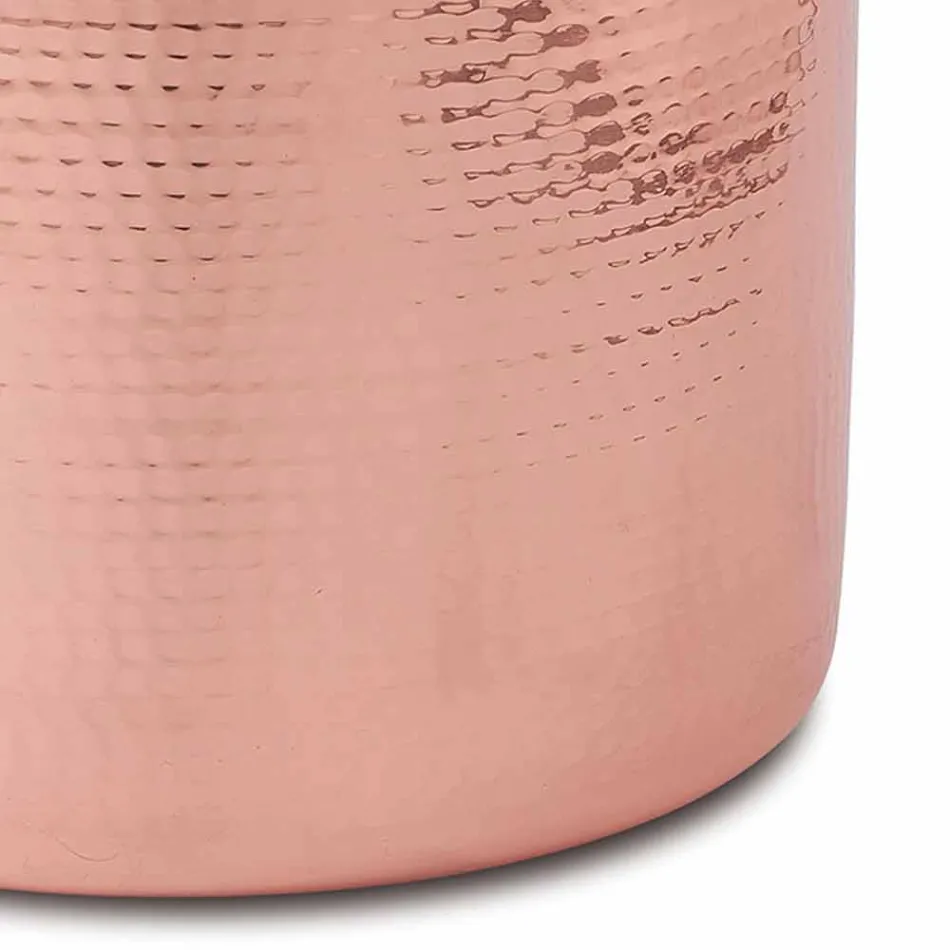 Hoher Topf in der Hand verzinntes Kupfer mit Griffen und Deckel 24 cm - Mariarita Viadurini