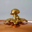 Hoher Topf in der Hand verzinntes Kupfer mit Griffen und Deckel 28 cm - Mariarita Viadurini