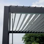 Aluminium-Pergola mit verstellbarem Dach durch Kurbel - Eolo Viadurini