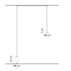 Wire Stehlampe aus schwarzem Aluminium und kleinem Kegel Minimal Design - Mercado Viadurini