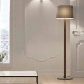 Modernes Design Stehleuchte aus Metall mit Stoff Lampenschirm Made in Italy - Jump