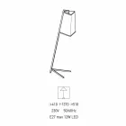 Metall Stehlampe mit modernem Lampenschirm aus weißer Baumwolle Made in Italy - Barton Viadurini